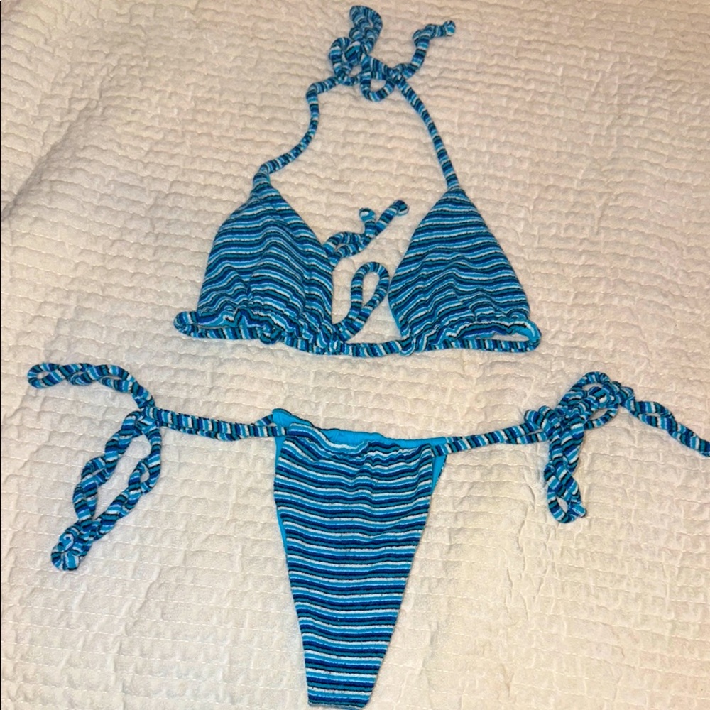 Frankie’s bikinis terry cloth bikini set